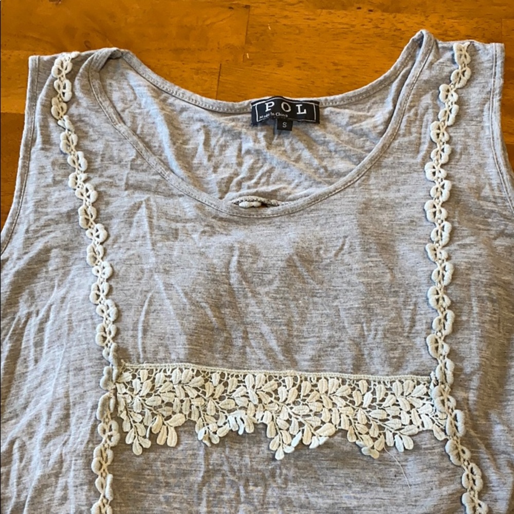 POL gray tank top